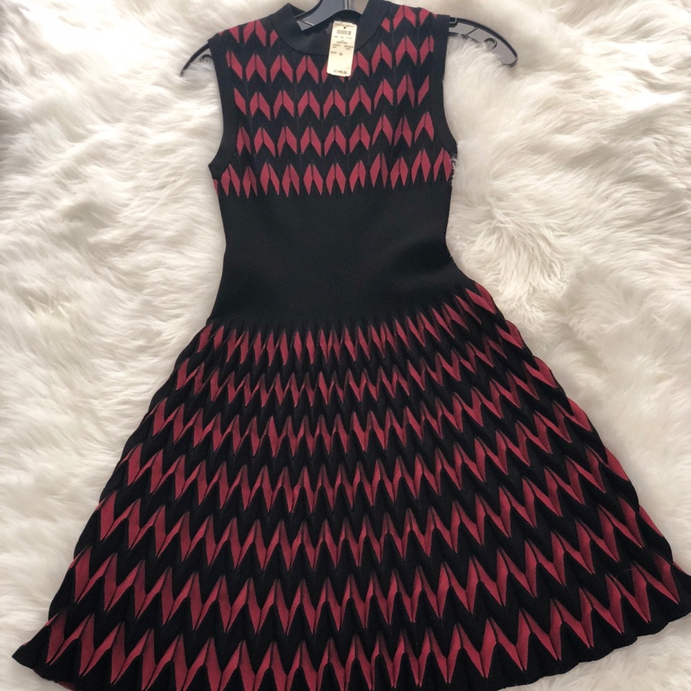 Alaia red and black dress